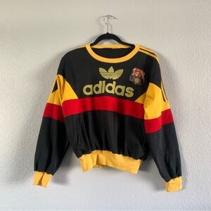 Adidas Black and Yellow Sports Sweatshirt